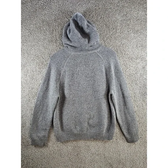GAP Hoodie Gray Alpaca Blend Knit Long Sleeve Drawstring 2008 Holiday Mens XL - Picture 13 of 16